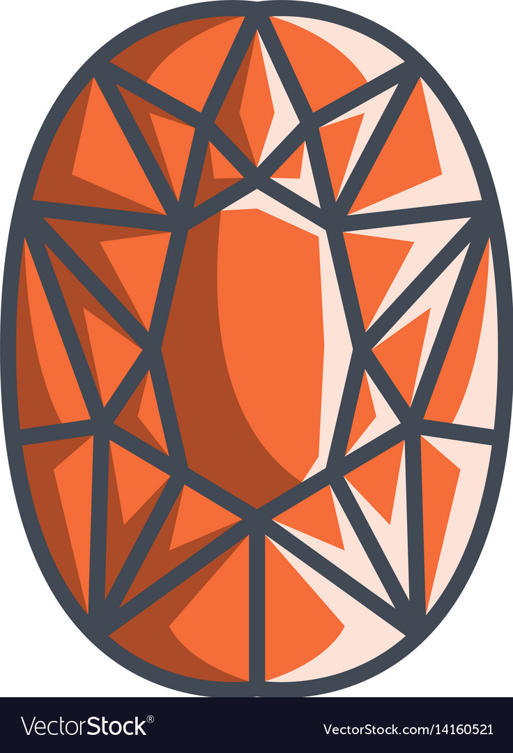 Pear diamond in a flat style Royalty Free Vector Image
