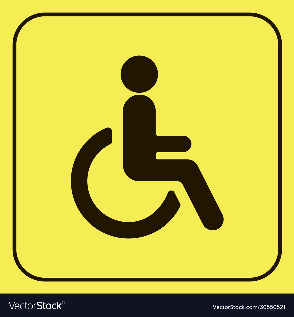 Sign place for disabled Royalty Free Vector Image