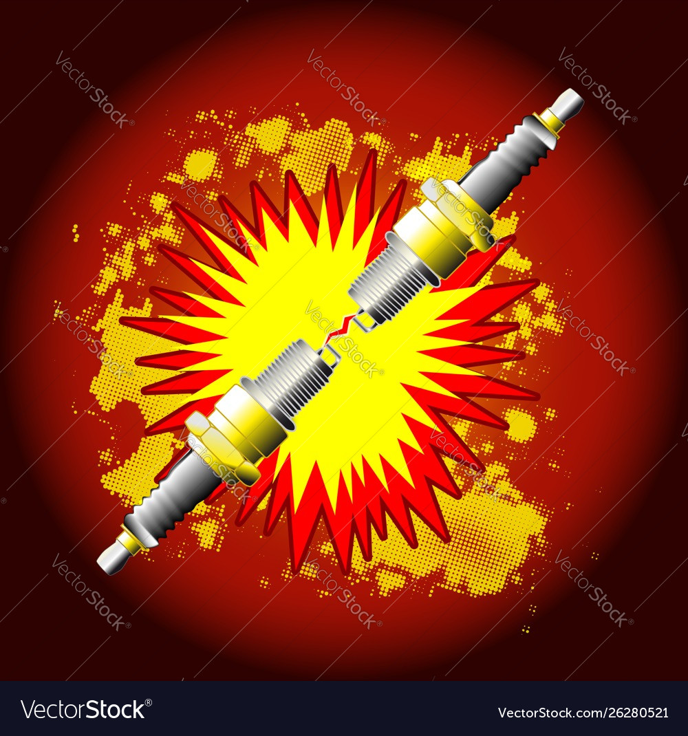 Spark plug duo background Royalty Free Vector Image