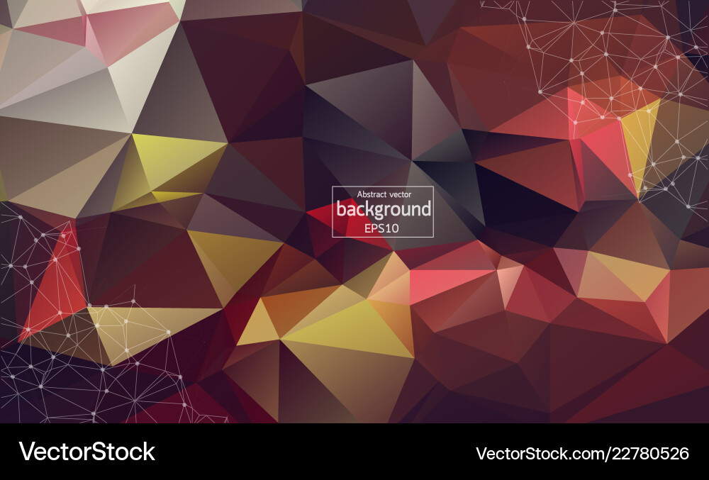 Abstract multi red polygonal space background Vector Image