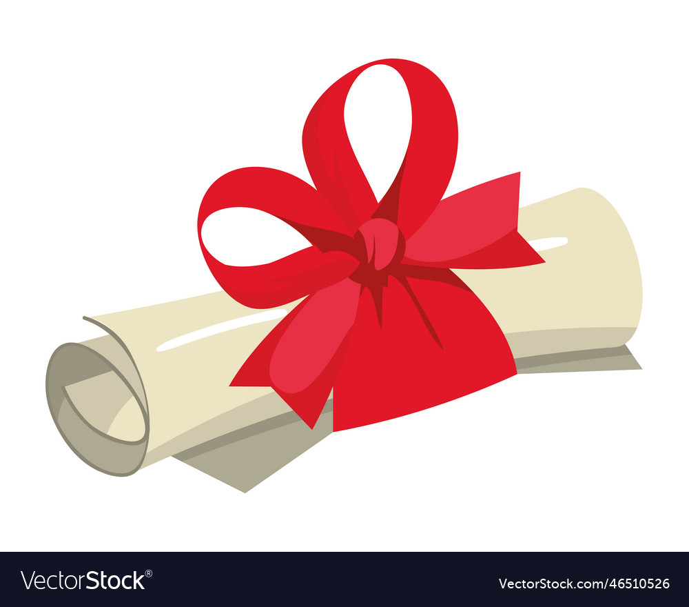 Certificare roll graduation Royalty Free Vector Image