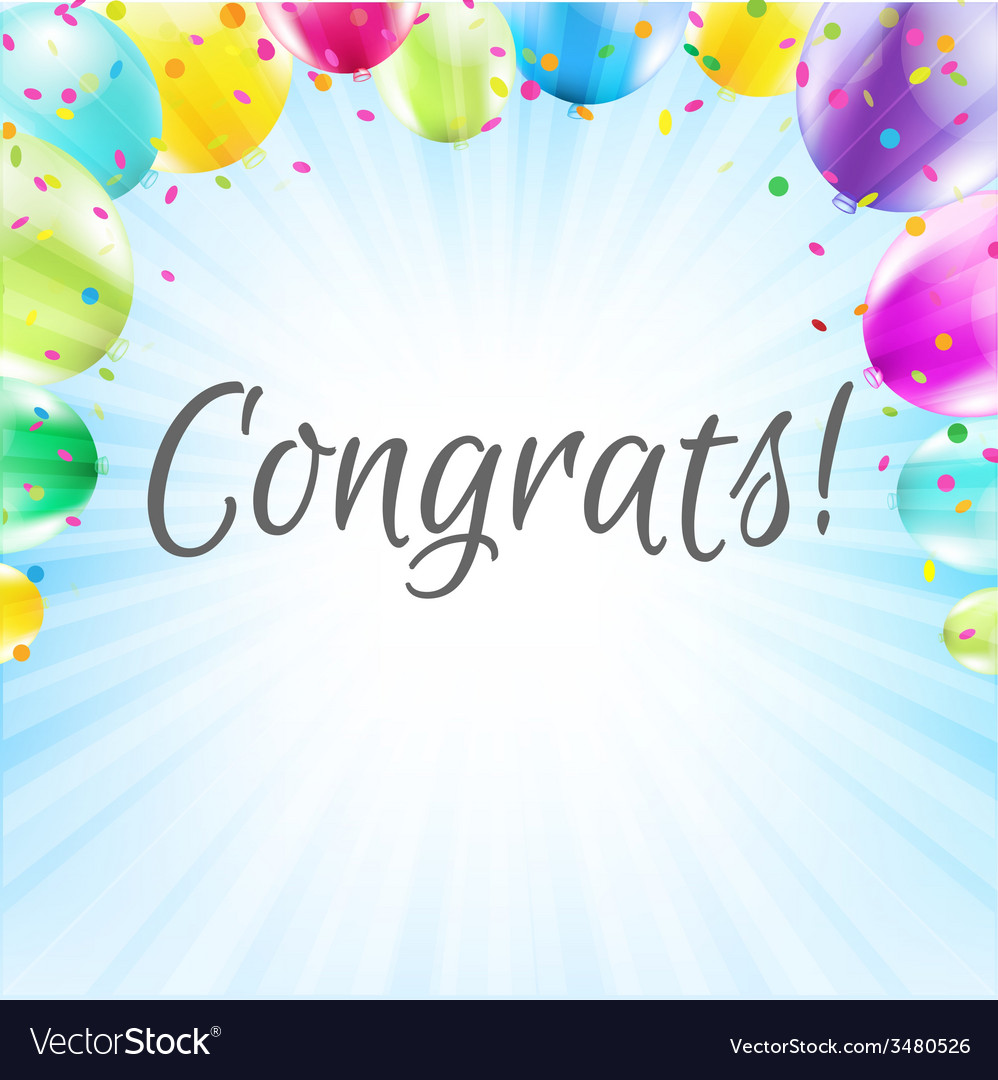 Congrats card Royalty Free Vector Image - VectorStock