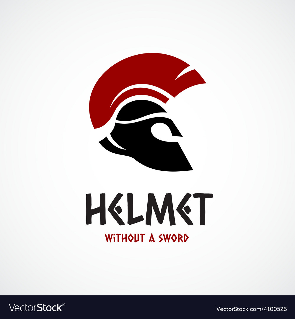 Helmet logo template greek or sparta style