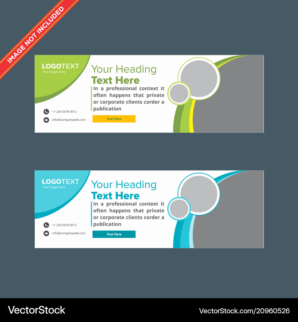 Professional Green And Blue Web Banners Royalty Free Vector