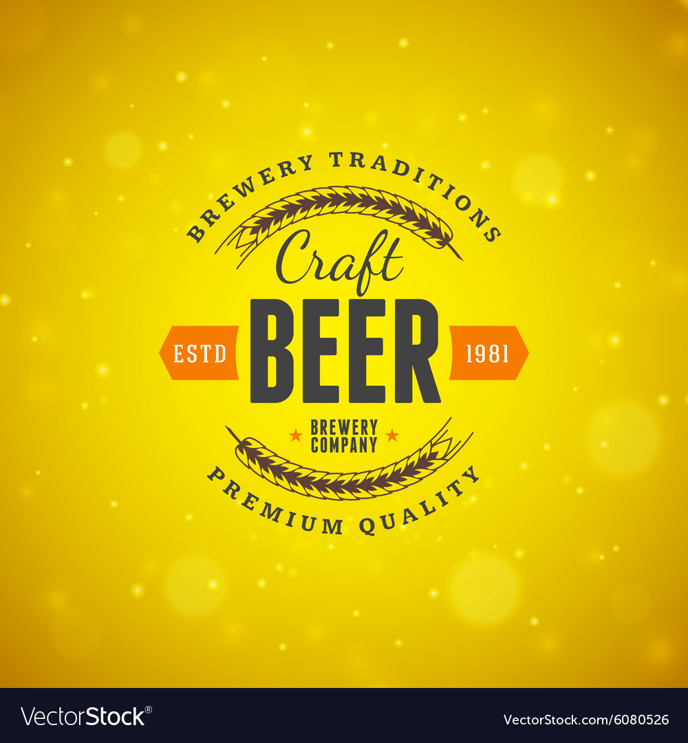 Retro design element badge logotype label for beer