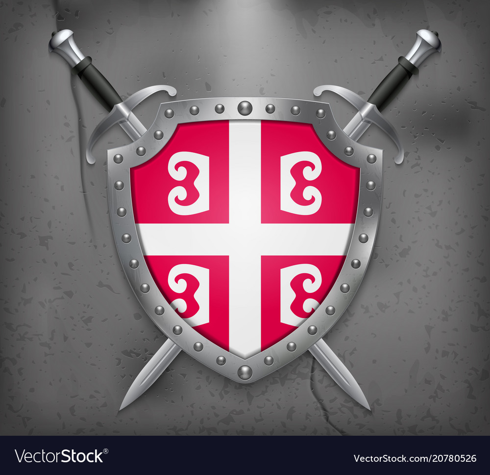 Serbian cross national symbol of serbia the Vector Image