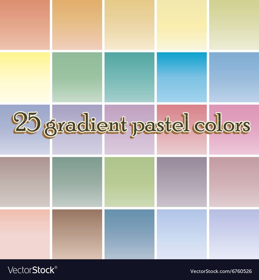 Twenty five blurred gradient background pastel Vector Image