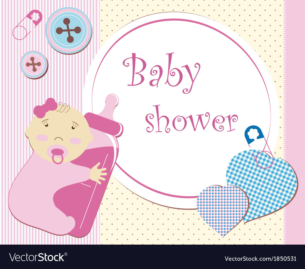 Baby Shower - Girl Royalty Free Vector Image - Vectorstock