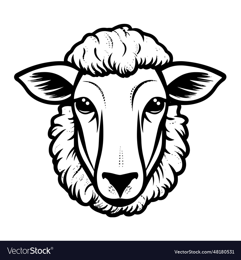 Beautiful lamb silhouette Royalty Free Vector Image