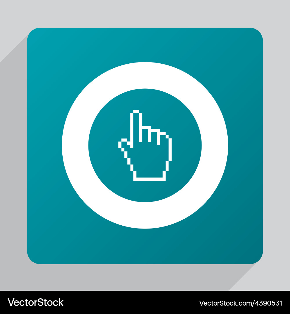Flat pointer pixel cursor icon Royalty Free Vector Image