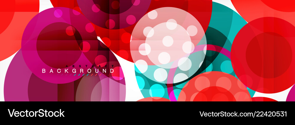 Overlapping circles design background Royalty Free Vector