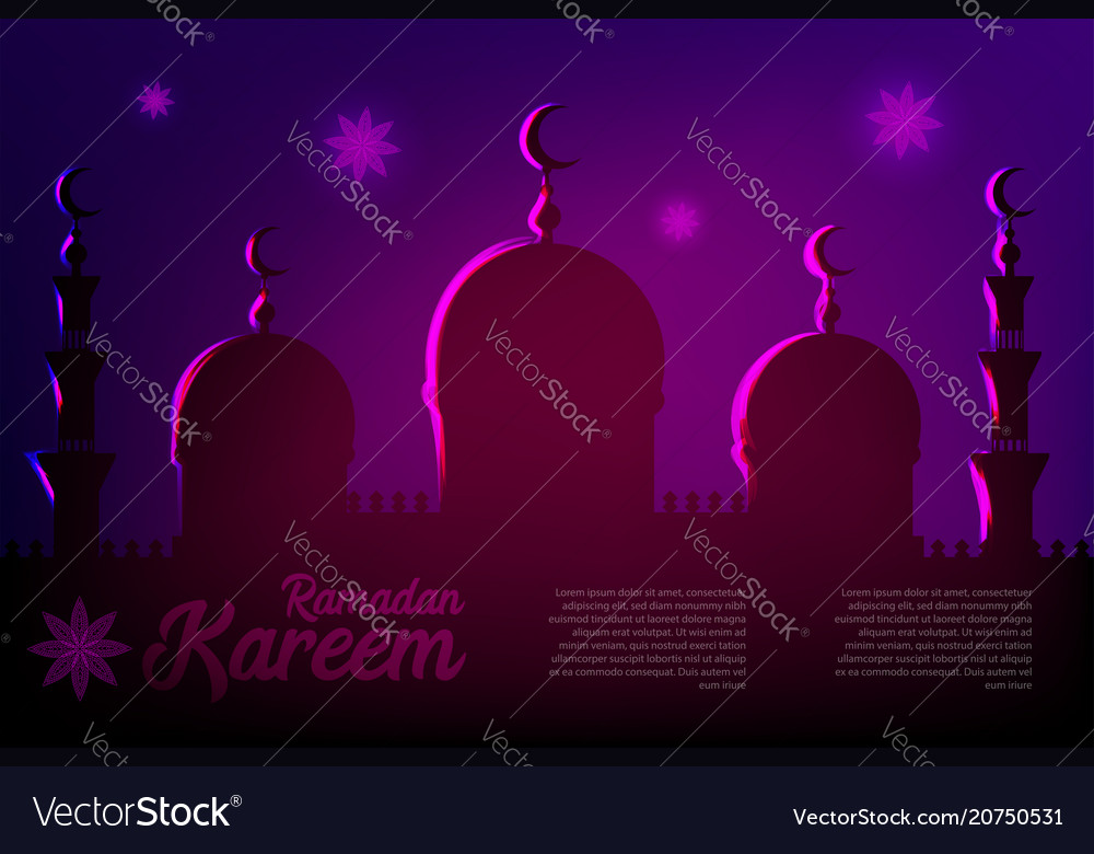 Ramadan kareem islamic greeting card vector image Ramadan kareem islamic greeting card