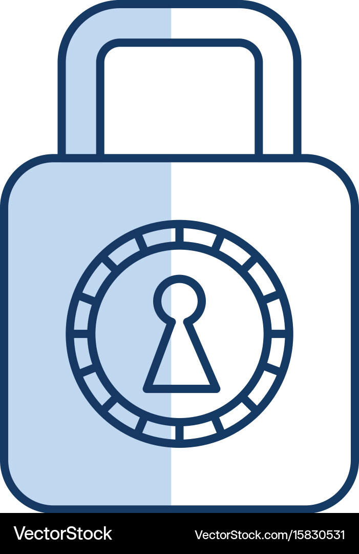 Safe secure padlock icon Royalty Free Vector Image
