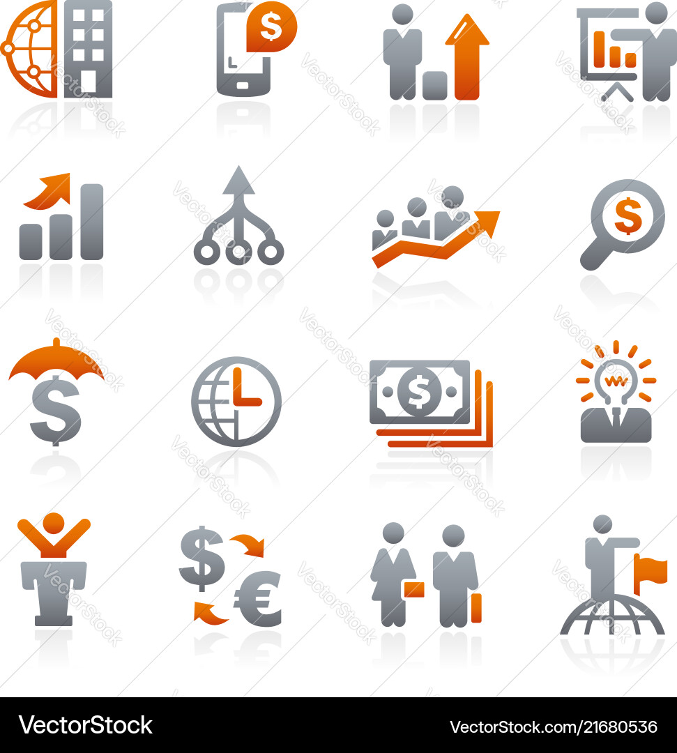 Business financial graphite series Royalty Free Vector