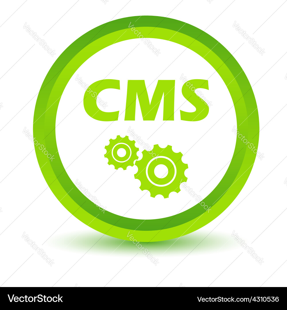 Green Cms Icon Royalty Free Vector Image Vectorstock
