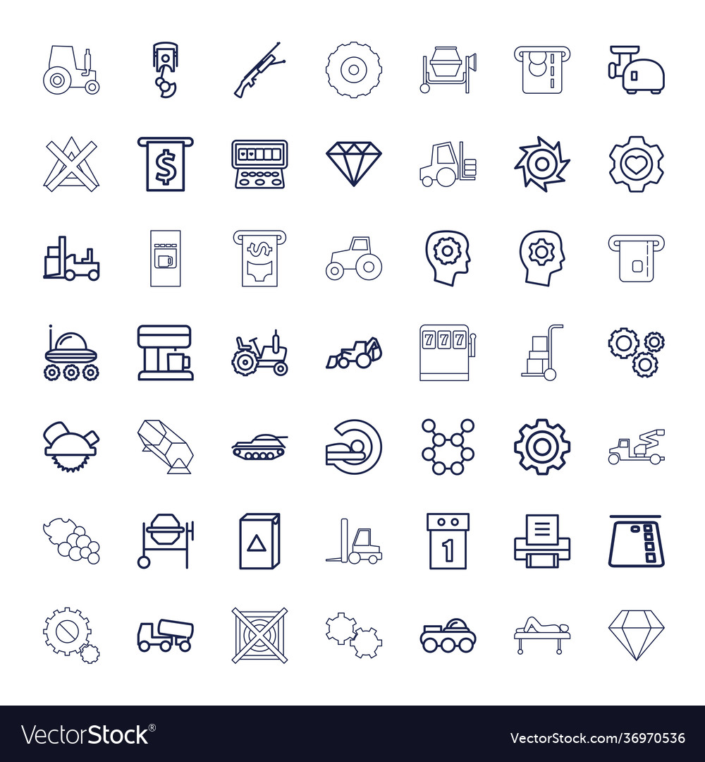 Machine icons Royalty Free Vector Image - VectorStock