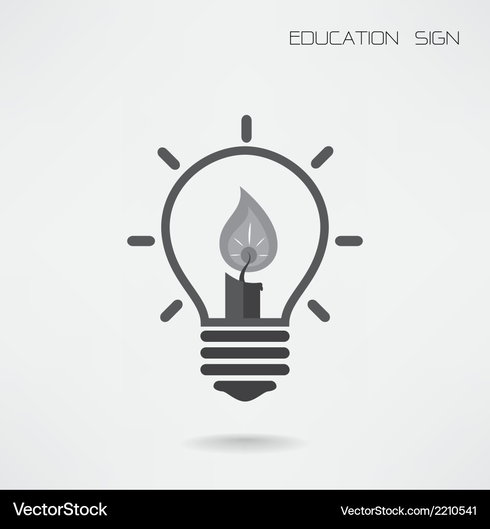 Creative light bulb idea concept Royalty Free Vector Image