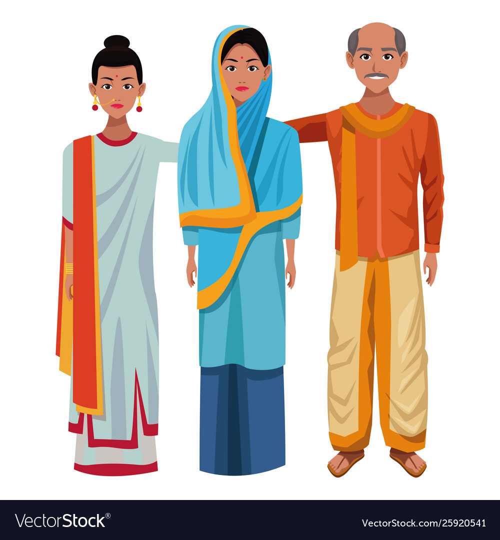 Group indian people avatar Royalty Free Vector Image