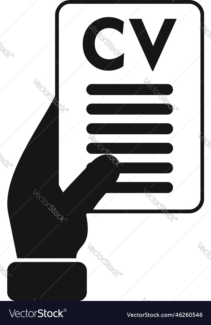 Person cv icon simple human work Royalty Free Vector Image