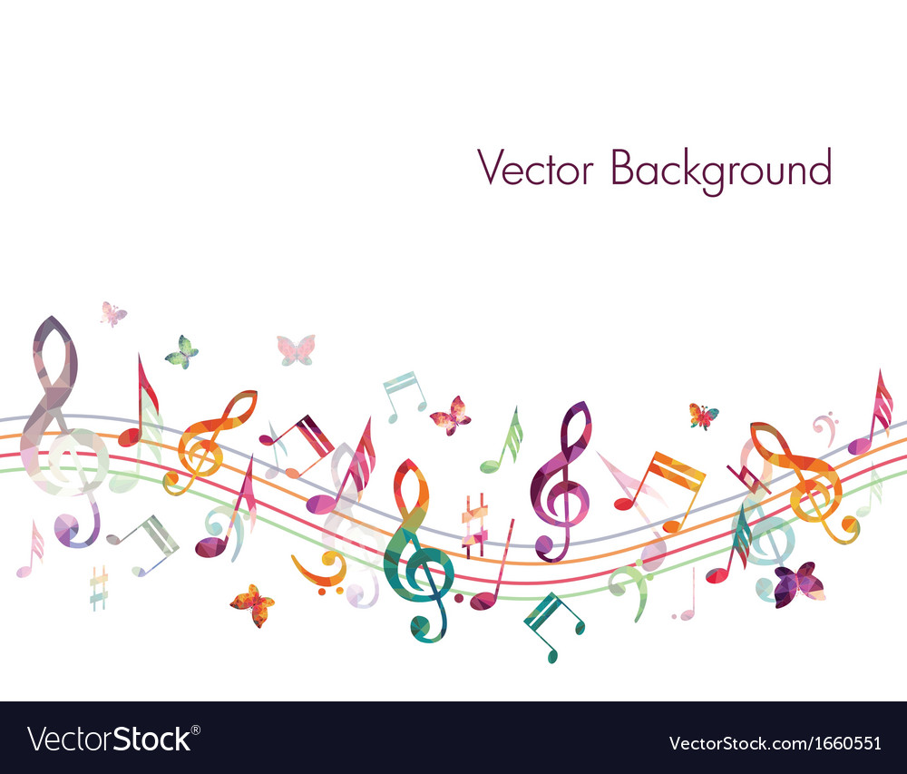 Colorful music background Royalty Free Vector Image