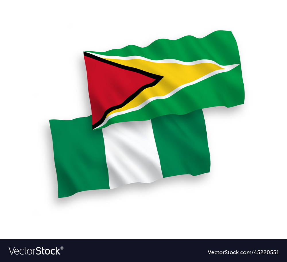 Flags of co-operative republic of guyana Vector Image