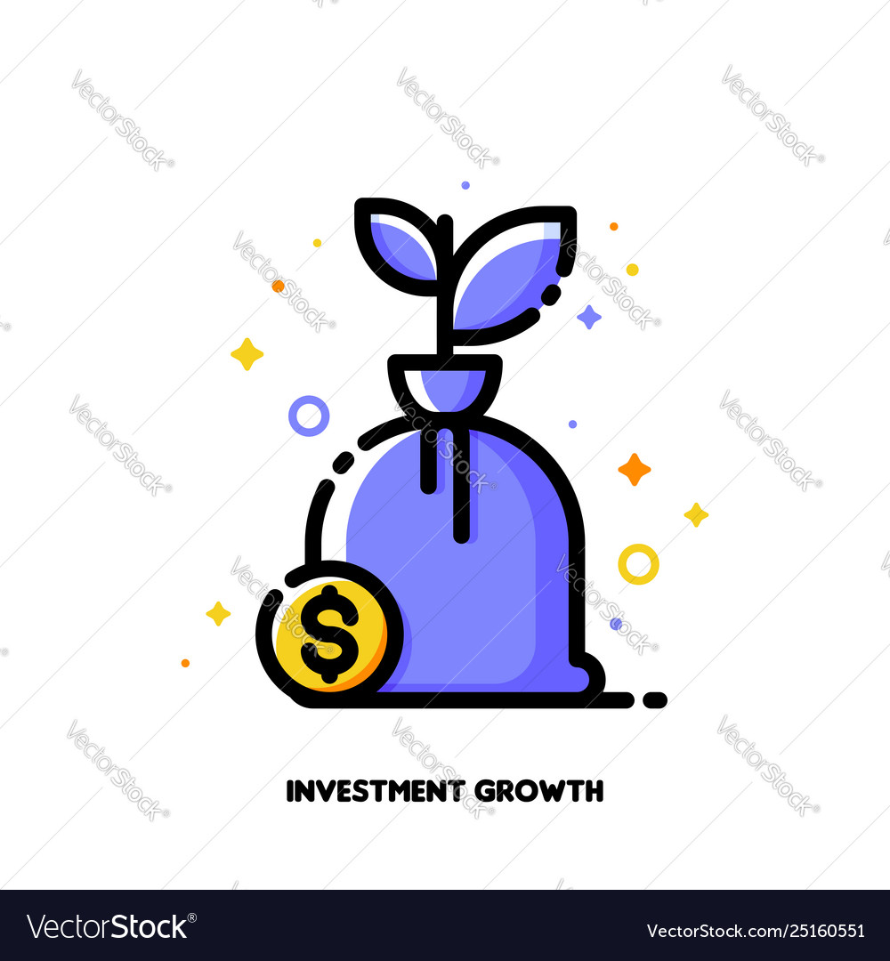 Icon money tree with dollar for financial growth Vector Image