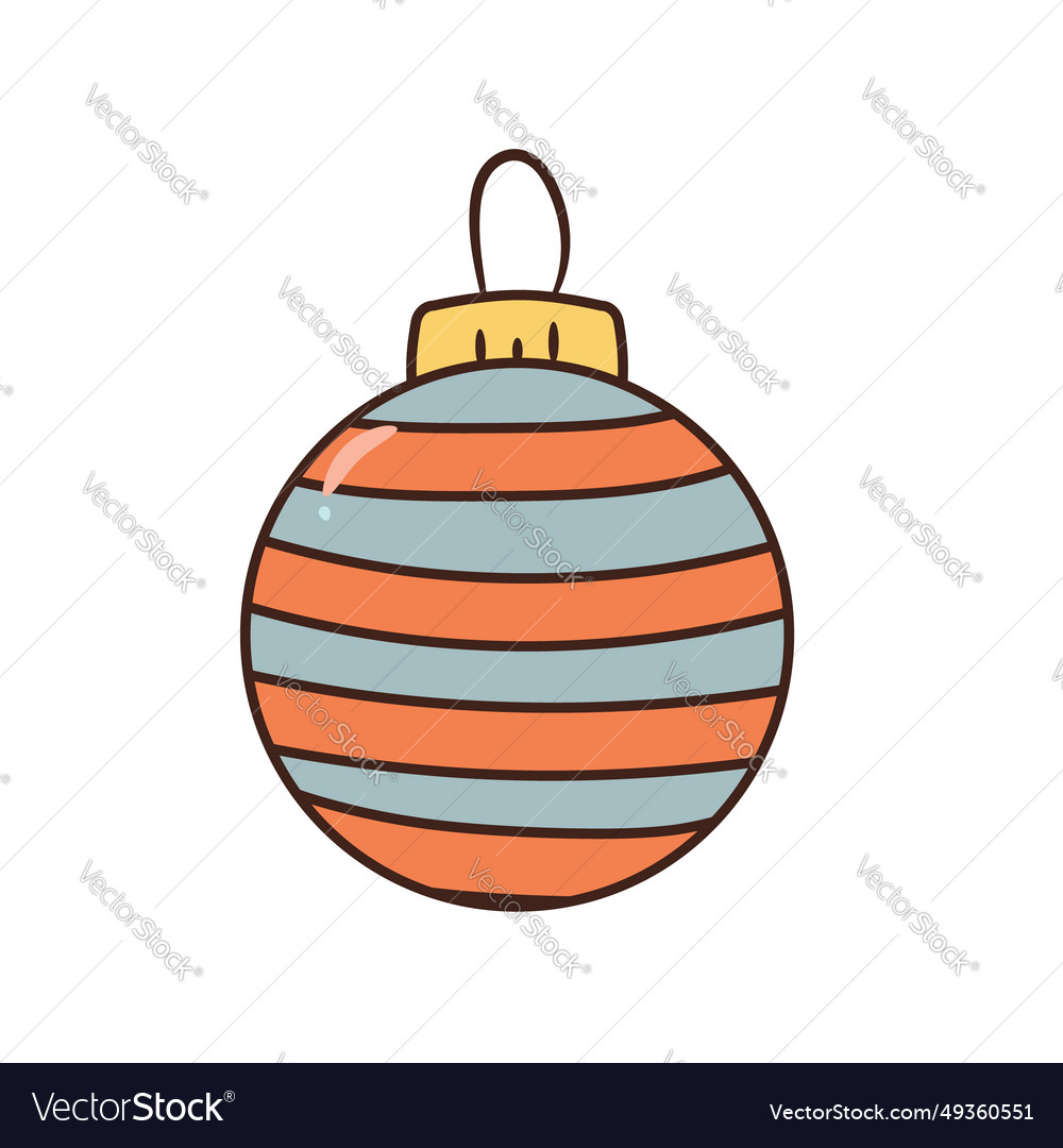 Isolated christmas ornament icon Royalty Free Vector Image