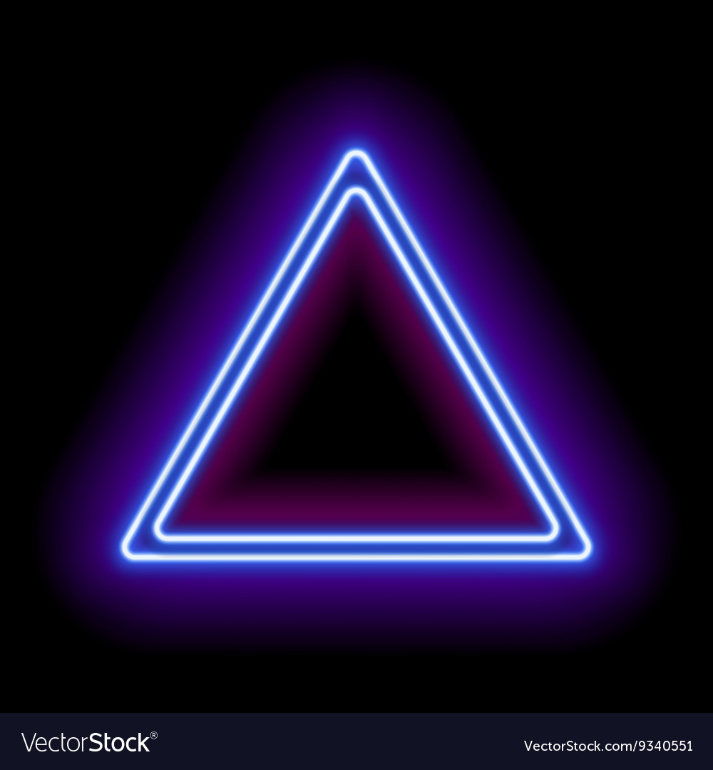 Neon abstract triangle Royalty Free Vector Image