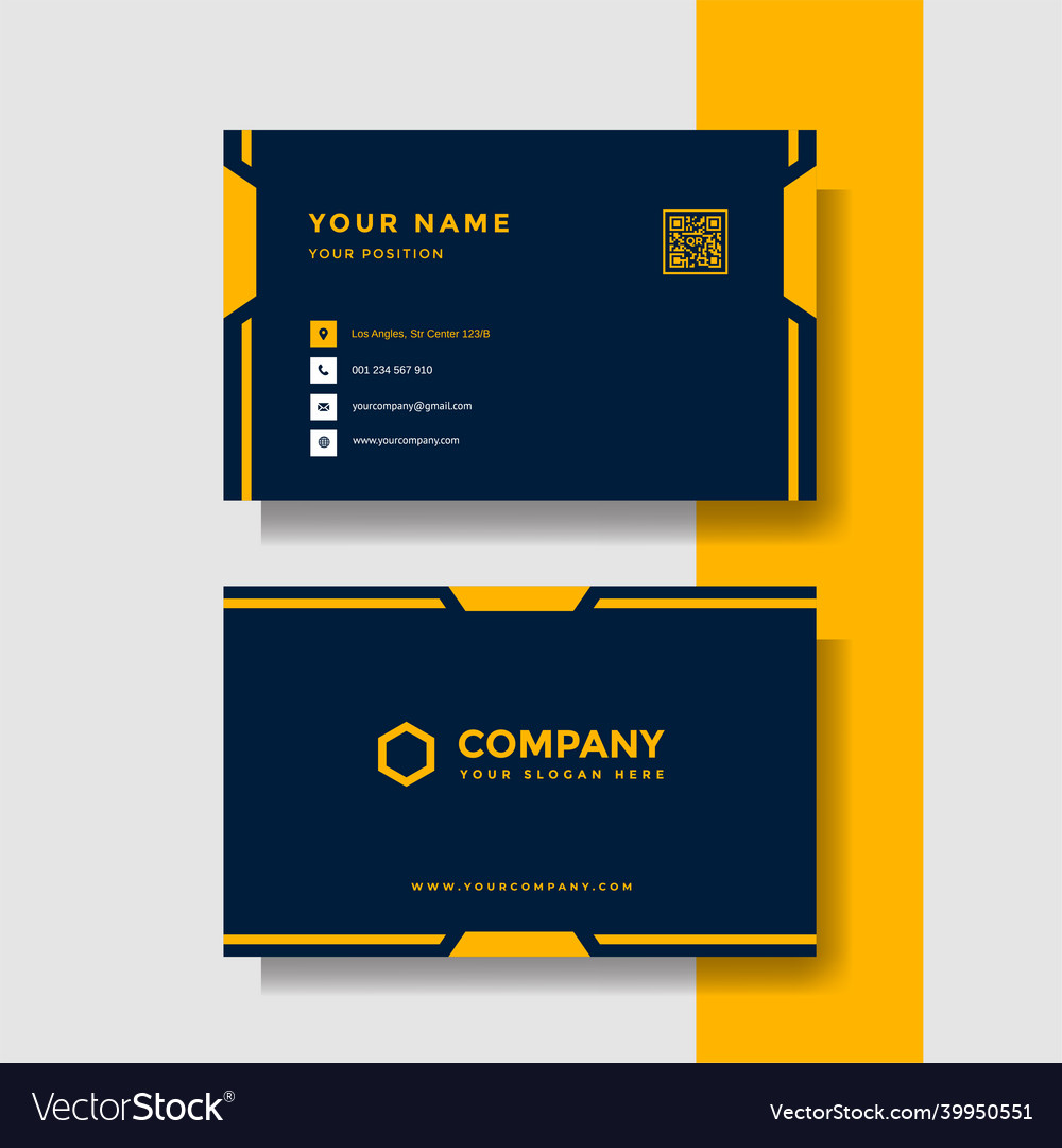 Professional creative business card template Vector Image