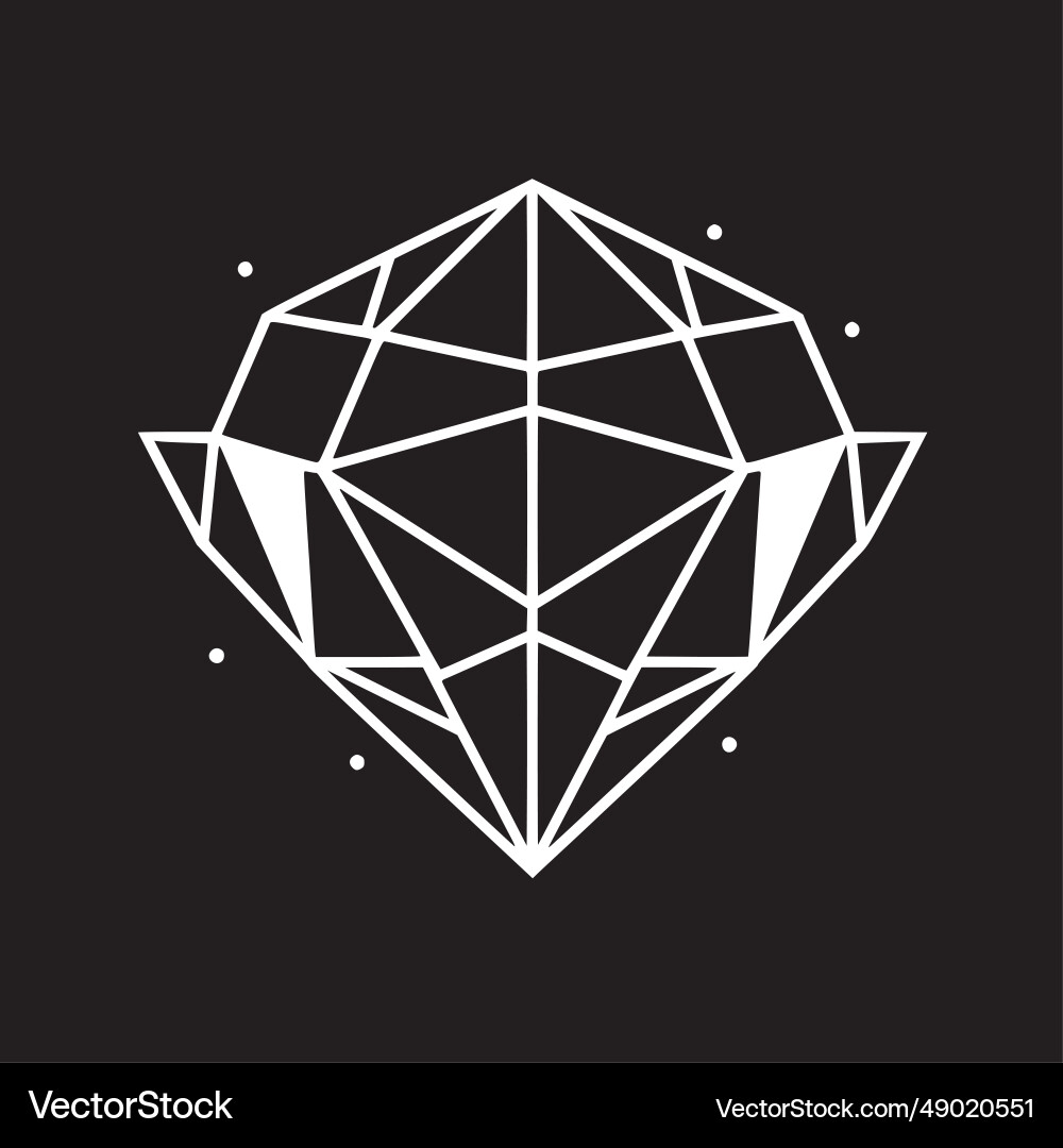 Rhinestones - minimalist and simple silhouette Vector Image