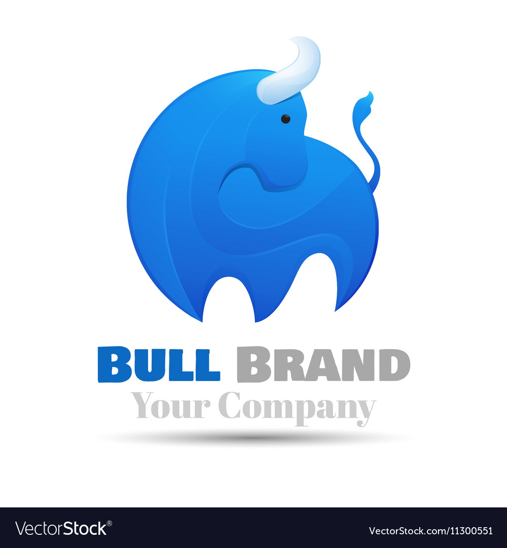 standing bull logo design