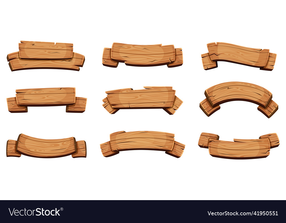 Wooden banners rustic signboards and direction