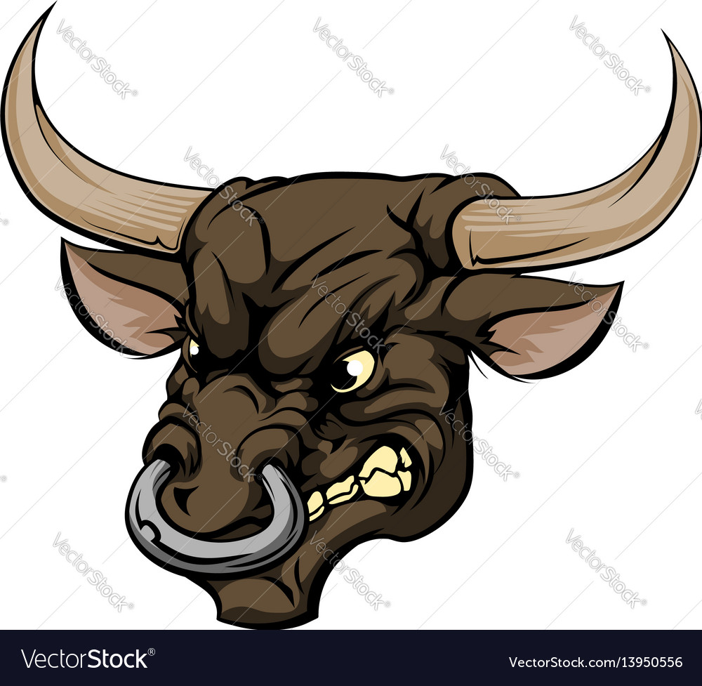 Bull mascot character vector image Bull mascot character