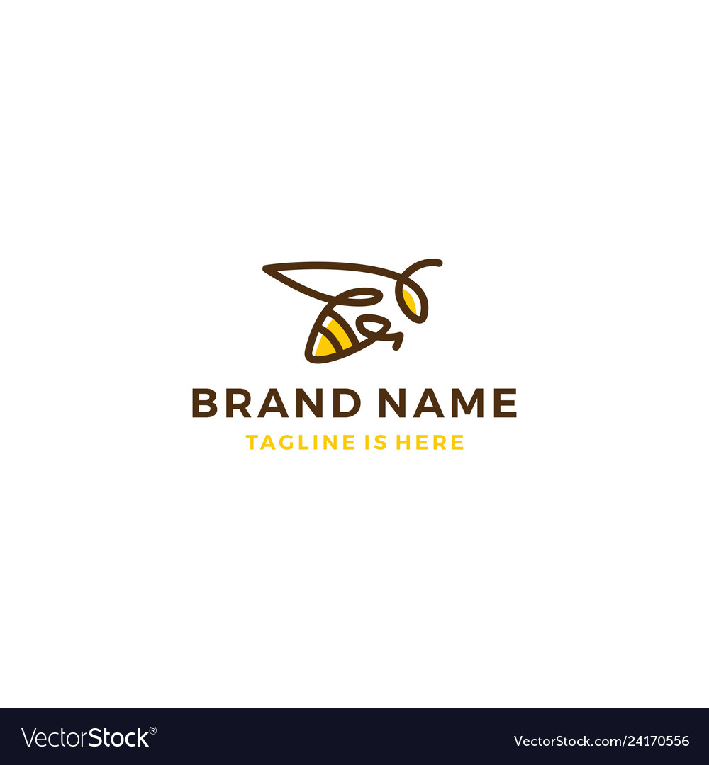 bumble bee honey hive logo template bumble bee template
