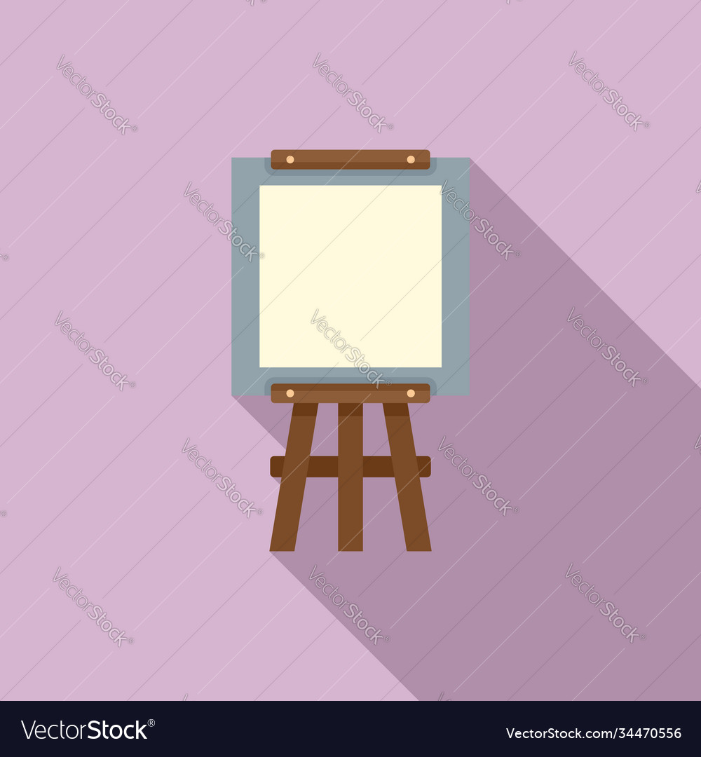 Equipment easel icon flat style Royalty Free Vector Image