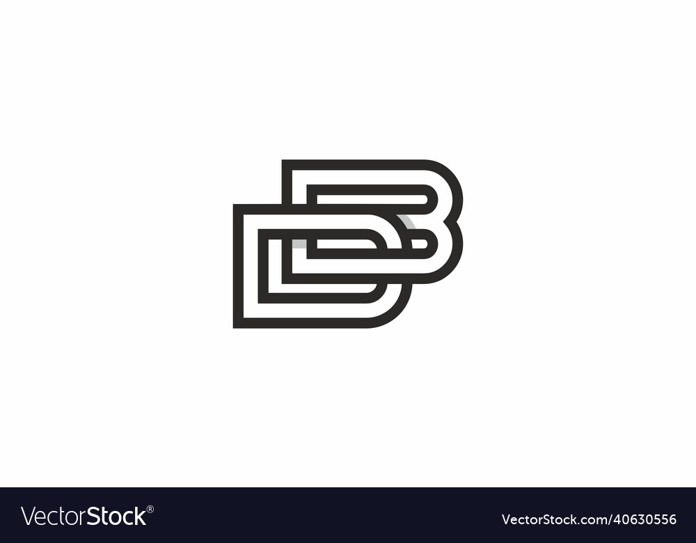 Linear db or bd logo Royalty Free Vector Image