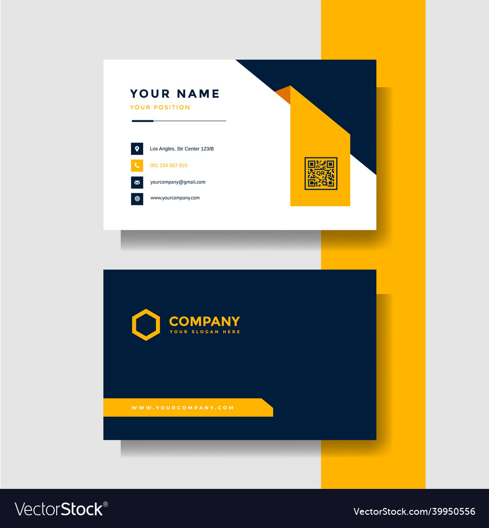 Professional creative business card template Vector Image