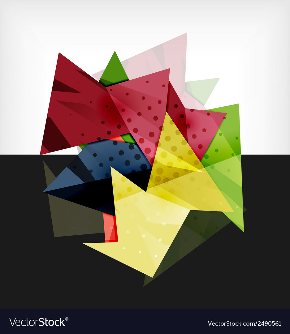 Abstract composition 3d geometric shapes Vector Image