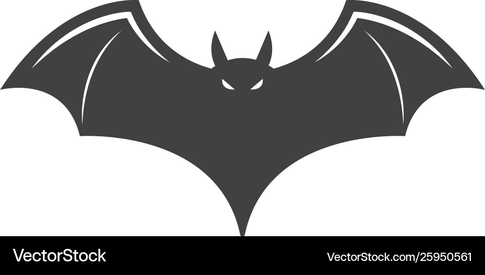 Bat icon logo Royalty Free Vector Image - VectorStock