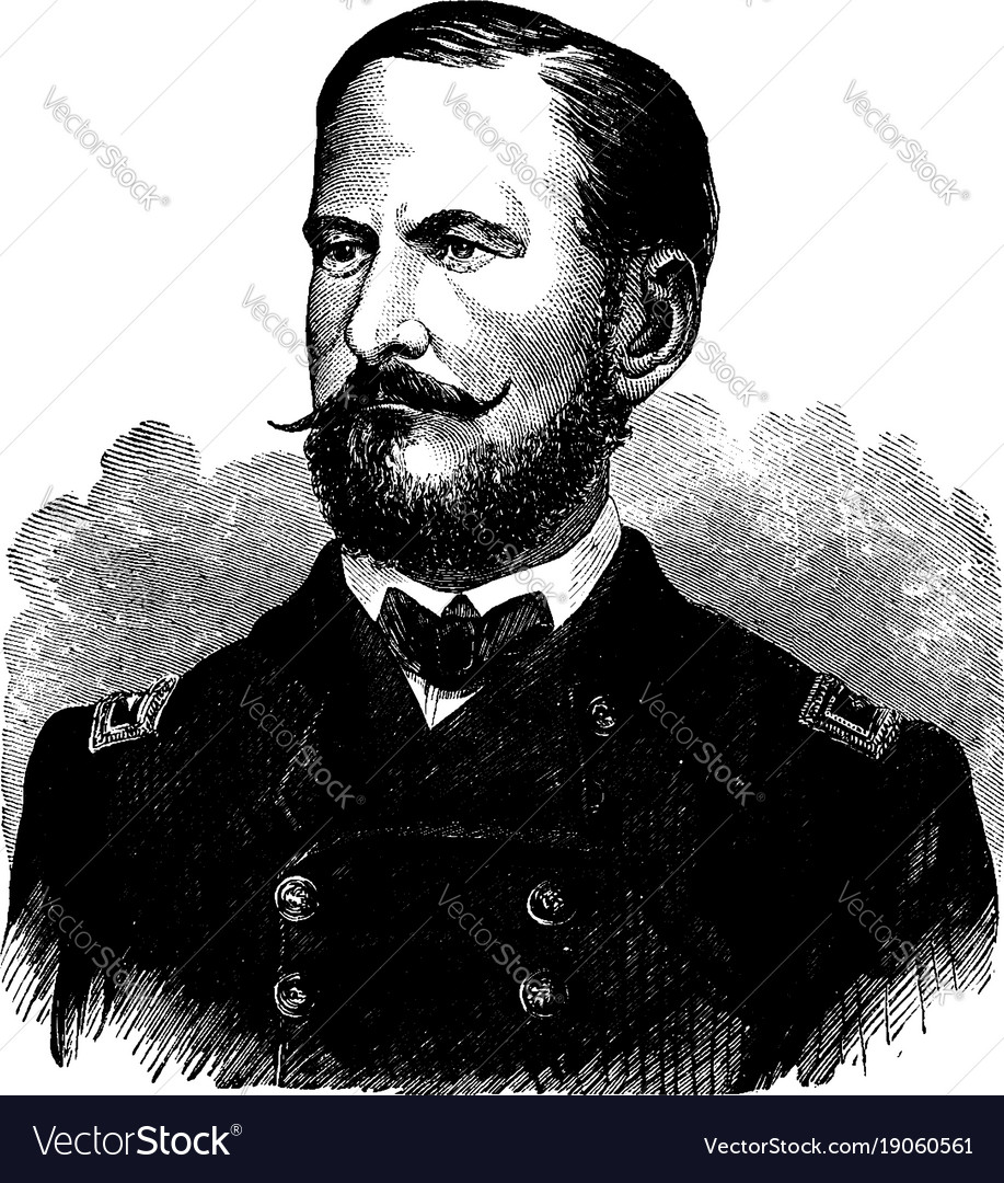 General alfred pleasonton vintage Royalty Free Vector Image