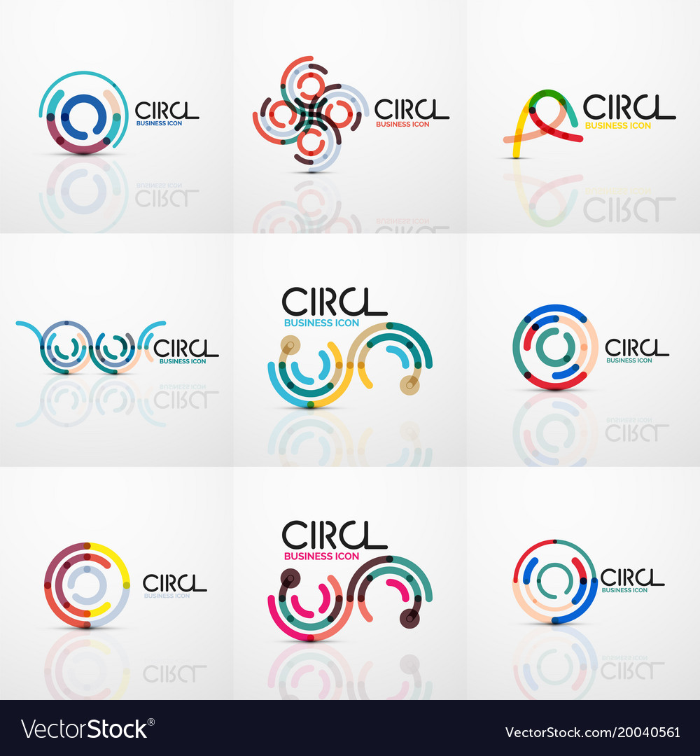 set of line circles