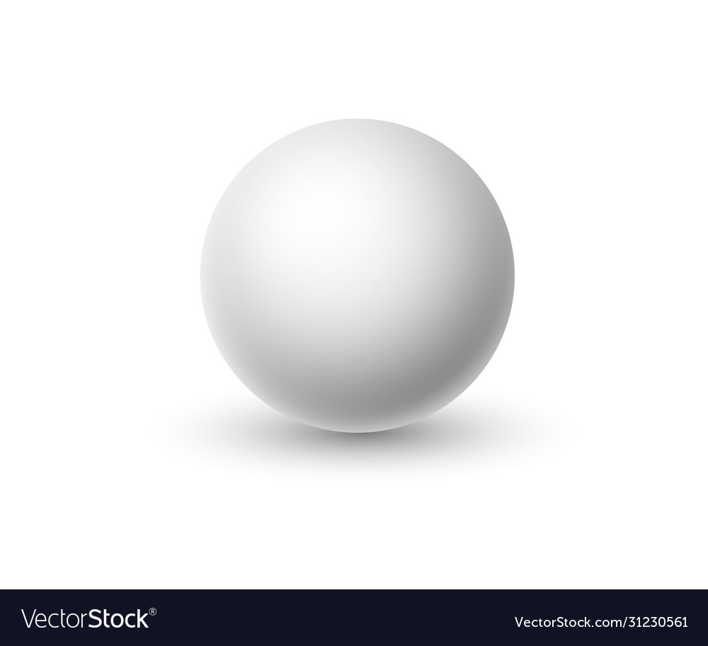 White sphere isolated on background Royalty Free Vector