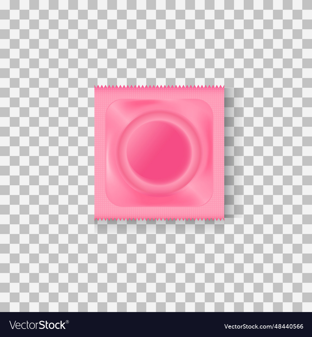 Condom In Pink Package Royalty Free Vector Image