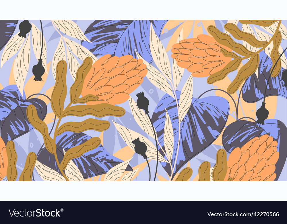 Floral pattern summer background with flowers Vector Image