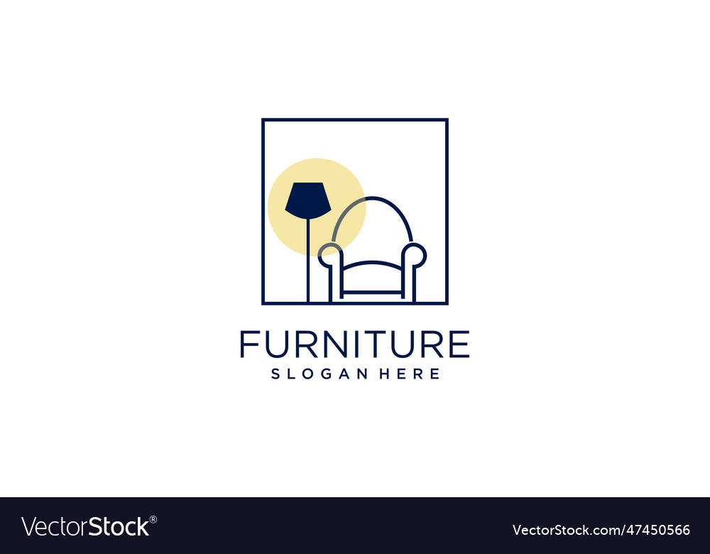 Furniture logo modern creative unique Royalty Free Vector