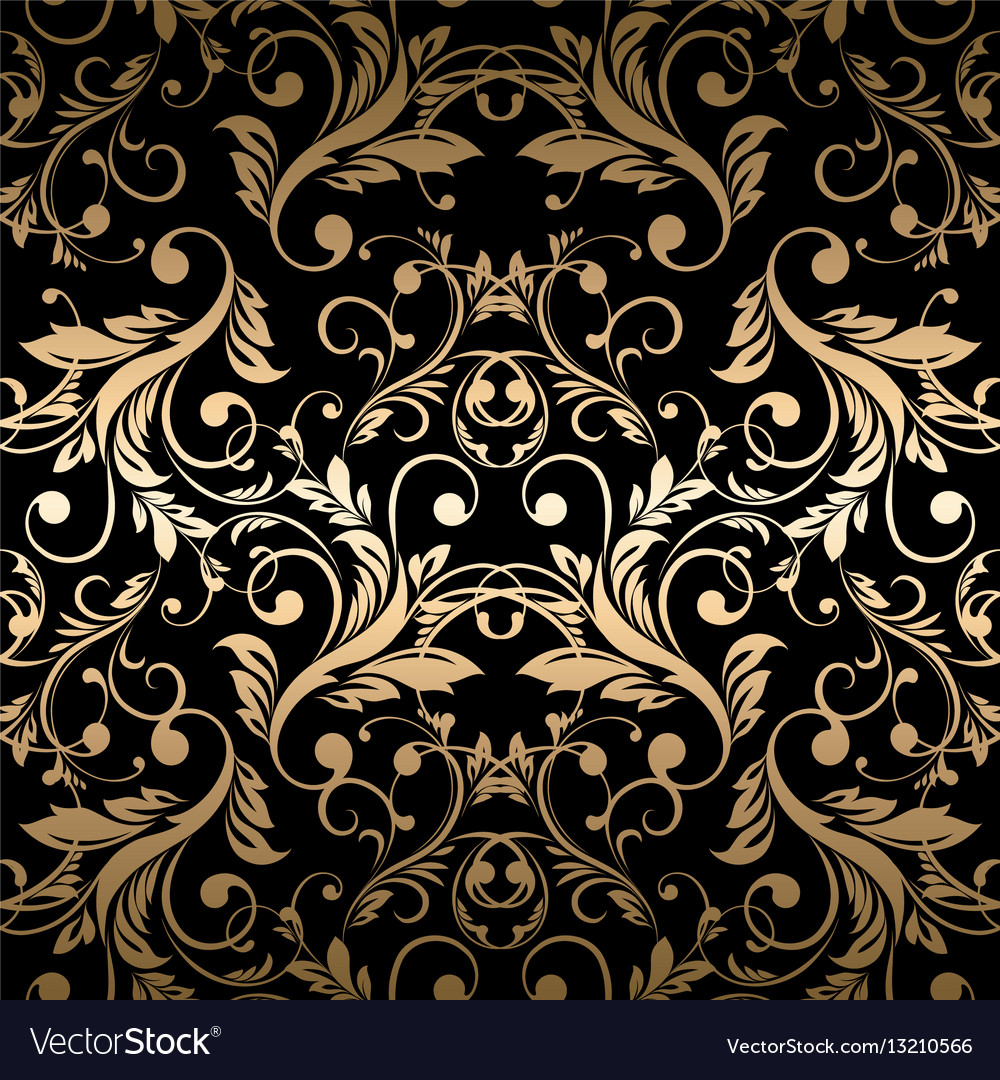 luxury golden damask wallpaper
