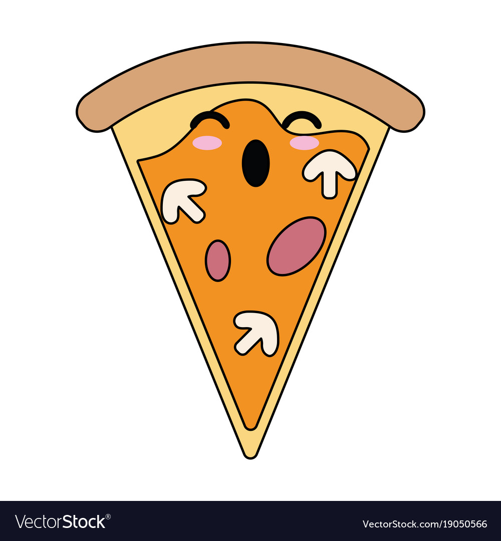 Pizza Italian Food Cute Kawaii Cartoon Vector Image Pizza Italian Food Cute Kawaii Cartoon Vector Image