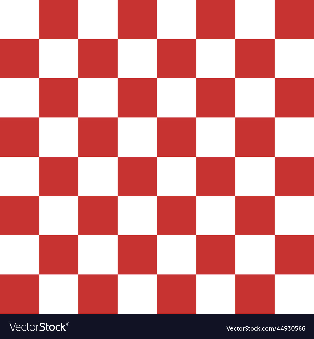 Seamless red and white square grid for background Vector Image