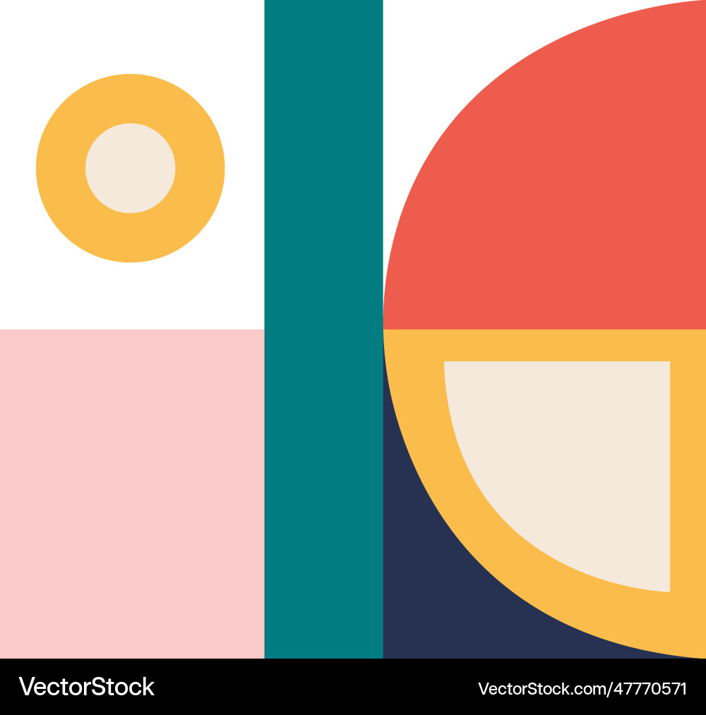 Abstract bauhaus shape Royalty Free Vector Image