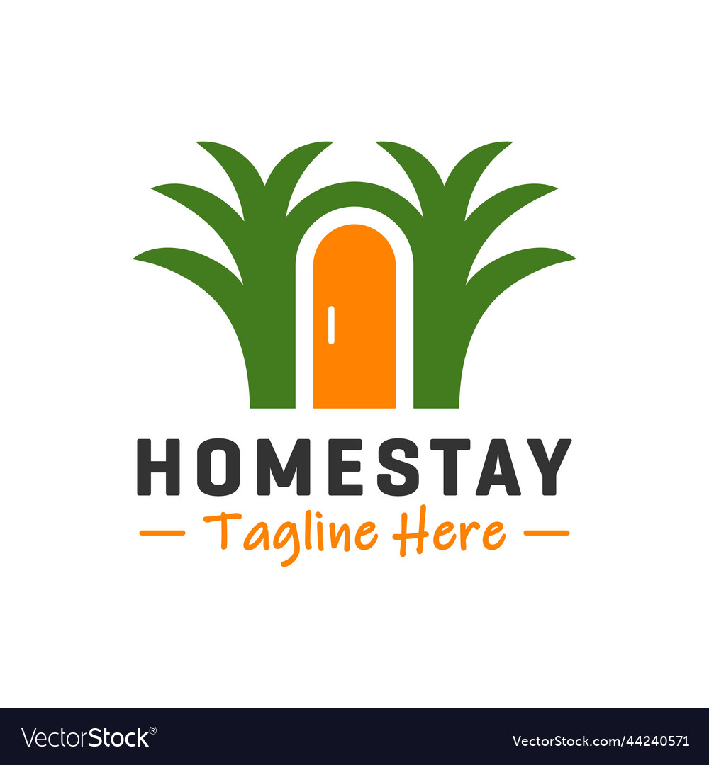 Green homestay logo Royalty Free Vector Image - VectorStock